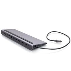 C2G Legrand Docking Station USB-C® 10 trong 1 đến 3 Màn hình với HDMI®, DisplayPort™, VGA, Ethernet, USB, Đầu đọc thẻ SD, âm thanh 3.5mm và Cung cấp năng lượng lên đến 100W - 4K 30Hz