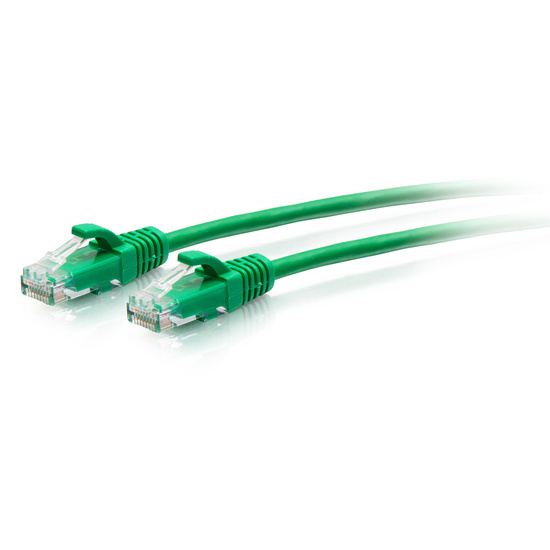 Cáp mạng C2G Legrand Ethernet Cat6a Slim UTP mỏng, không bọc chống nhiễu, đầu cắm chống vướng (Xanh Lá)