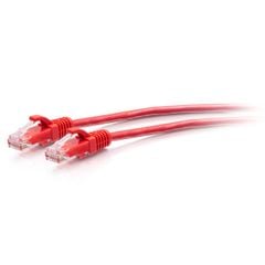 Cáp mạng C2G Legrand Ethernet Cat6a Slim UTP mỏng, không bọc chống nhiễu, đầu cắm chống vướng (Đỏ)