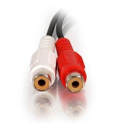 Cáp Chia Tín Hiệu Âm Thanh C2G LEGRAND 6 Inch Dòng Value Series™ 3.5mm Stereo Đầu Đực sang Hai Đầu RCA Stereo Cái