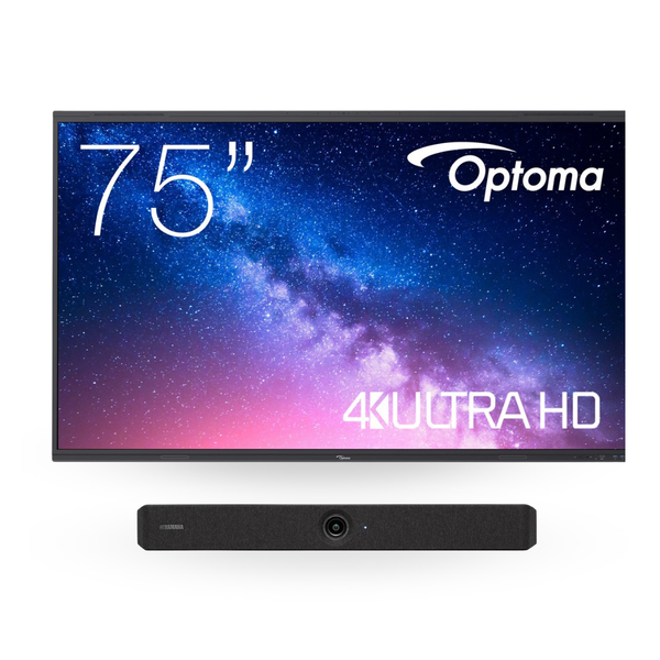 Combo Màn hình tương tác Optoma 5753rk & Video sound bar Yamaha CS-800 cho phòng họp nhỏ/ Huddle room