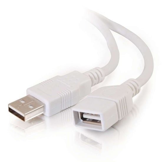 Cáp USB 2.0 Đực A sang A Cái nối dài(1m-3m) C2G Legrand - Màu trắng
