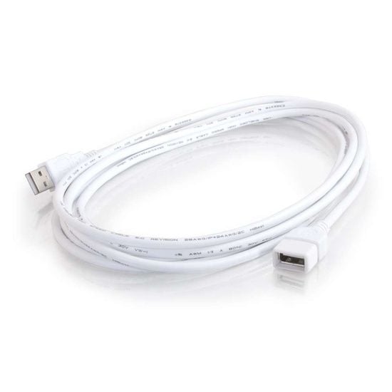 Cáp USB 2.0 Đực A sang A Cái nối dài(1m-3m) C2G Legrand - Màu trắng