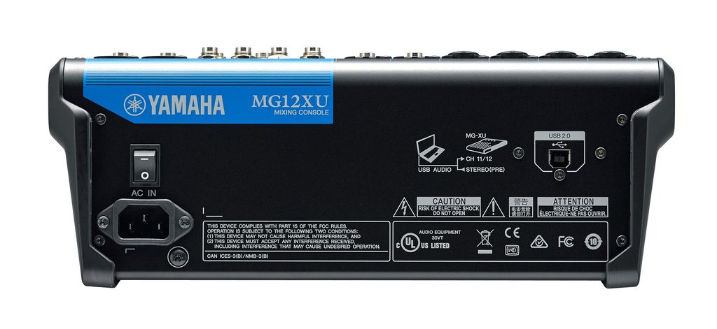 Bàn Mixer Yamaha MG12XU, 12 kênh, Analog, thu âm, livestream