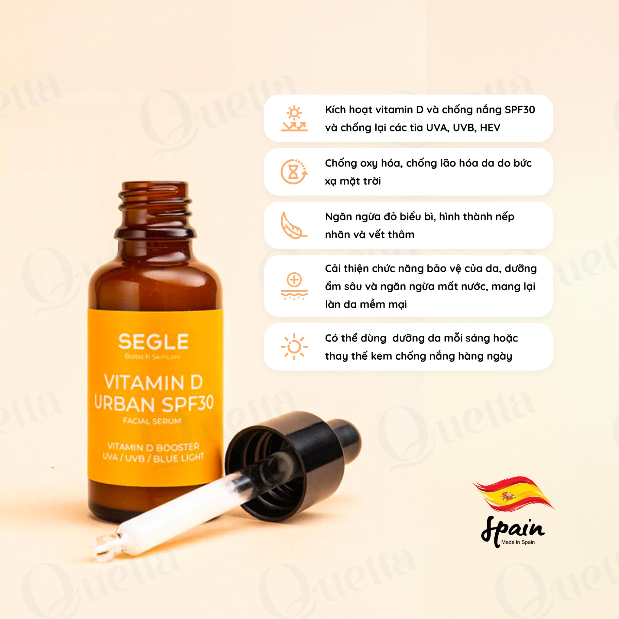 Vitamin D Urban Serum SPF30 Serum chống nắng và kích thích tổng hợp