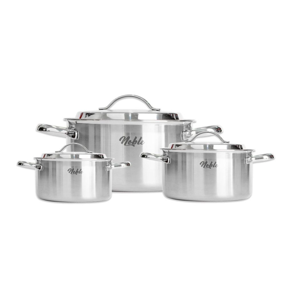 Bộ nồi Inox cao cấp 3 lớp đáy liền HAPPYCOOK Noble