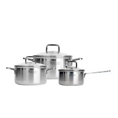 Bộ nồi Inox cao cấp 3 lớp đáy liền HAPPYCOOK Tres+, HCS-TRPQ6PC, TRPQ