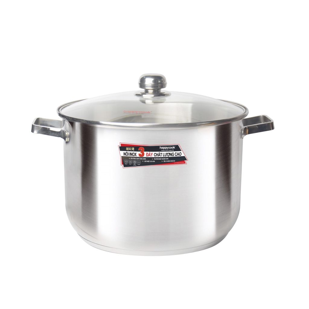 Nồi cao inox 3 đáy 28, 30, 32 cm,  HAPPYCOOK