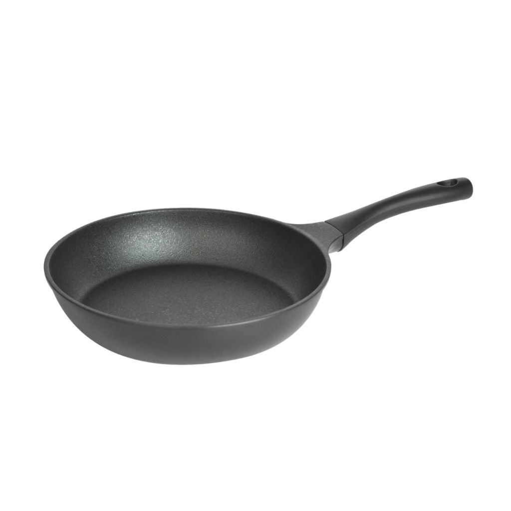 Chảo đúc nguyên khối All Black 24, 26, 28cm, HAPPYCOOK