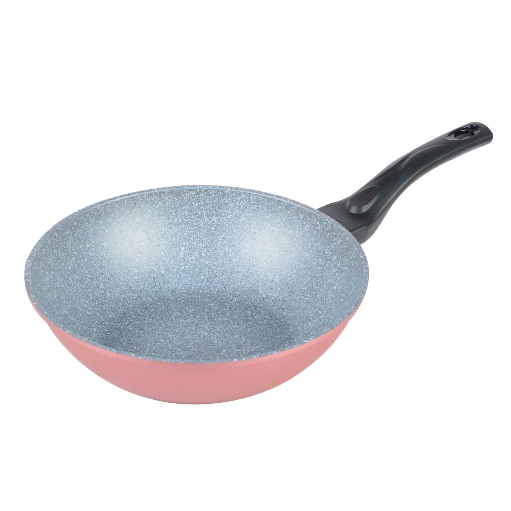 Chảo đúc vân đá đáy từ sâu lòng chống dính Aura 24, 26, 28cm,  HAPPYCOOK, AWP
