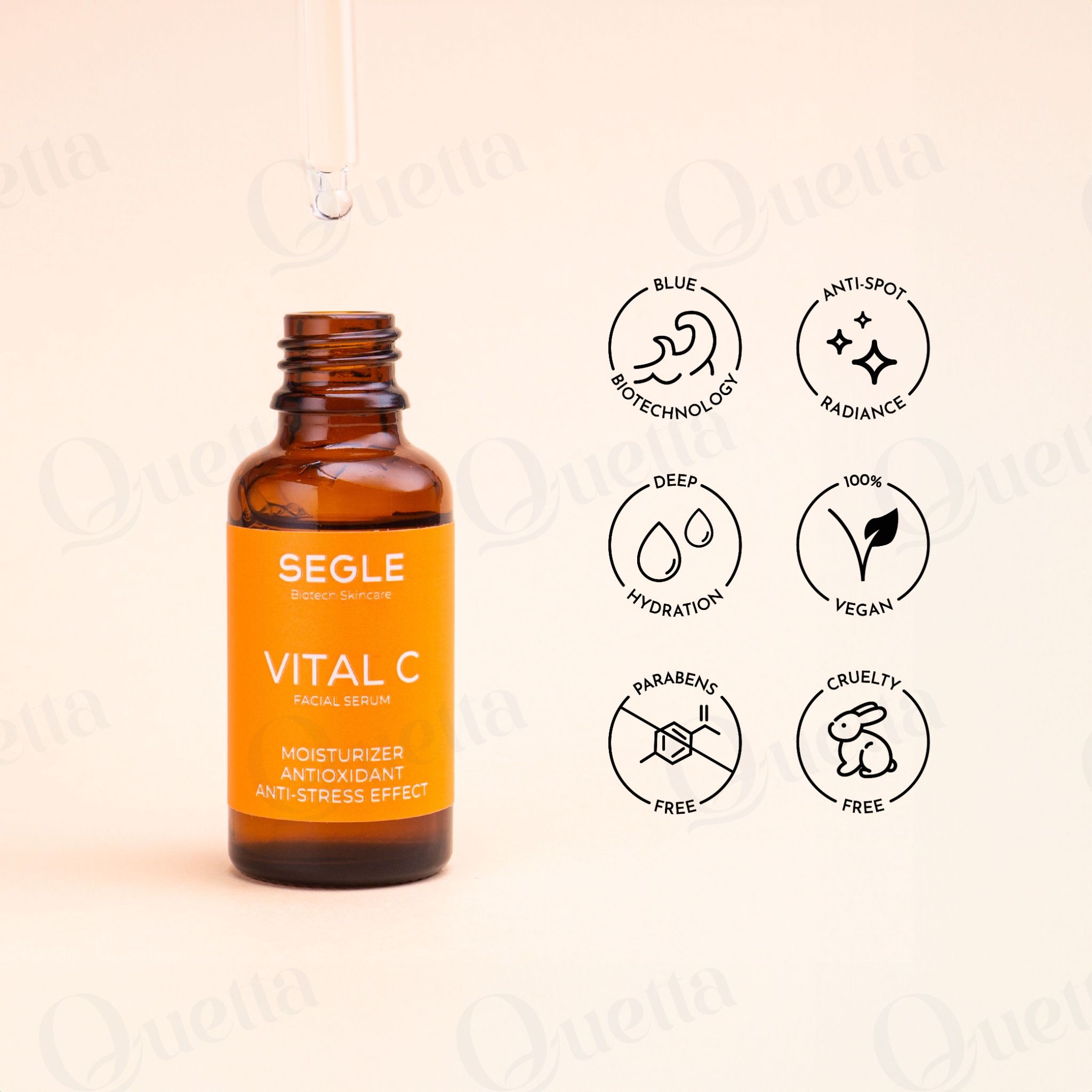  SEGLE VITAL C FACIAL SERUM - Serum Vitamin C Chống Oxy Hóa, Dưỡng Sáng, Mờ Thâm Sạm, Tăng Độ Rạng Rỡ Và Giảm Stress Da 