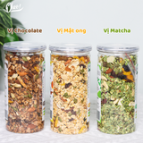  Granola 50% Yến Mạch Vị Mật ong, Matcha, Chocolate Ohoo Foods 