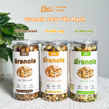  [COMBO 3 Hũ 500g] Granola 20% Yến Mạch 3 Vị Mật Ong, Matcha, Chocolate Ohoo Foods 