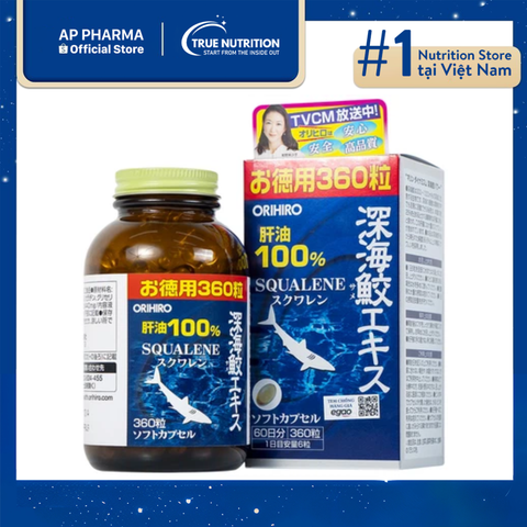  Orihiro Squalene: Bảo vệ sức khoẻ từ dầu gan cá mập! 