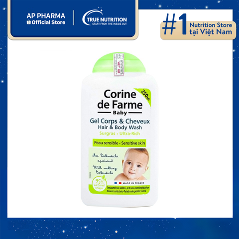  Corine De Farme Hair And Body Wash: Sạch dịu nhẹ, chăm sóc da bé an toàn! 