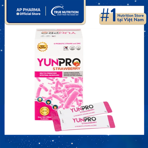  Men vi sinh Yunpro Strawberry: Giải Pháp Vàng Cho Sức Khỏe Tiêu Hóa! 