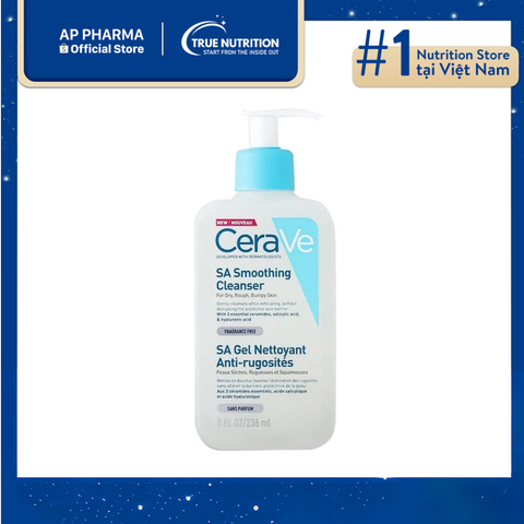  Sữa rửa mặt CeraVe SA Smoothing Cleanser: Làm sạch và dịu da! 