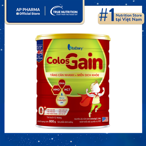  Sữa Colos Gain 0+: Dinh Dưỡng Giúp Trẻ Phát Triển Cao Lớn Từng Ngày 