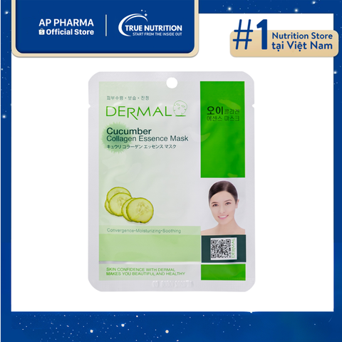  Mặt nạ Dermal Tinh Chất Collagen Dưa Leo: Cấp Ẩm, Dịu Da! 