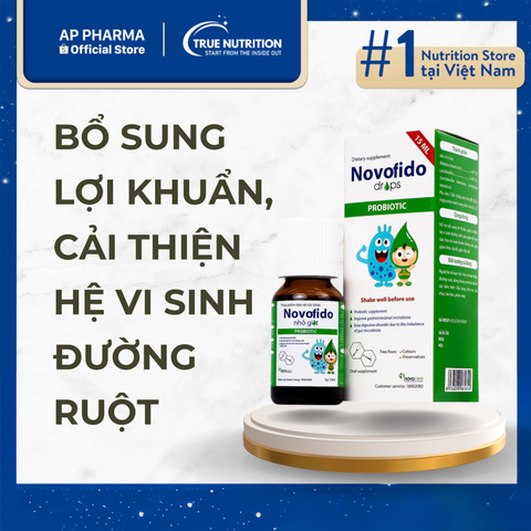  Novofido Drops 15ml: Hỗ trợ cân bằng vi sinh, tăng cường tiêu hóa khỏe mạnh 