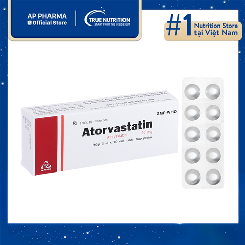  Thuốc Atorvastatin 20 mg là thuốc gì? Thành phần và lưu ý cách sử dụng 