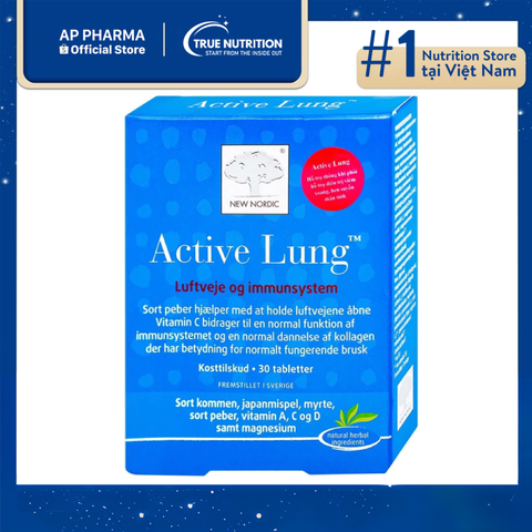  Active Lung New Nordic – Bí quyết bảo vệ phổi và các nguy cơ bệnh lý hô hấp 