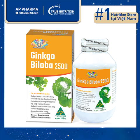  Vita Organic Ginkgo Biloba 2500: Giải Pháp Vàng Cho Não Bộ Khỏe Mạnh! 