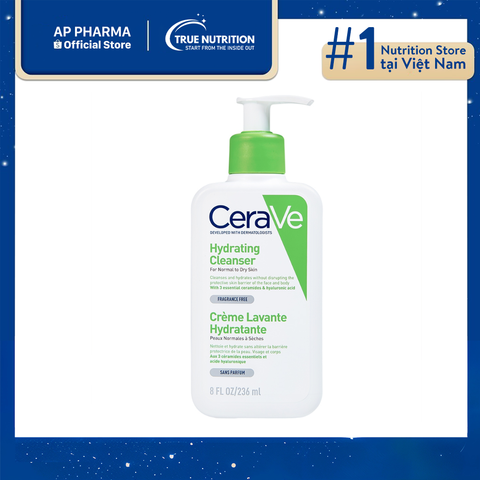 Sữa rửa mặt CeraVe cho da khô – Làm sạch dịu nhẹ, dưỡng ẩm tốt