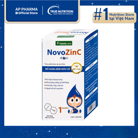  NovoZinc 15ml – Hỗ trợ tiêu hóa, giảm tiêu chảy và chán ăn cho trẻ 