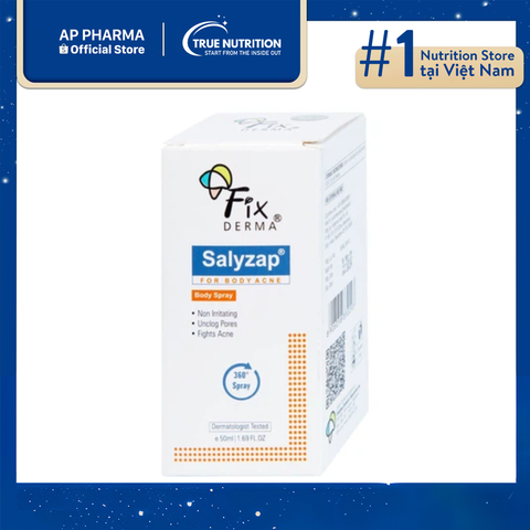  Xịt trị mụn Fixderma Salyzap for Body Acne: Giải Pháp Cho Làn Da Sạch Sáng Mịn! 