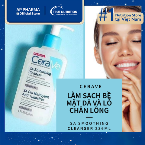  Sữa rửa mặt CeraVe SA Smoothing Cleanser: Làm sạch và dịu da! 