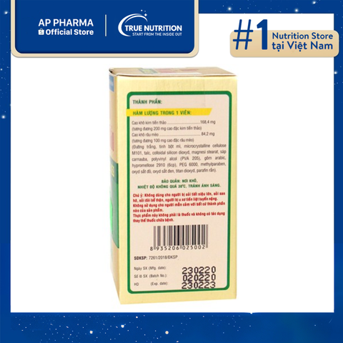  Viên uống Kim Tiền Thảo Râu Mèo DHG Pharma: Chìa khóa sức khỏe thận và hệ tiết niệu! 