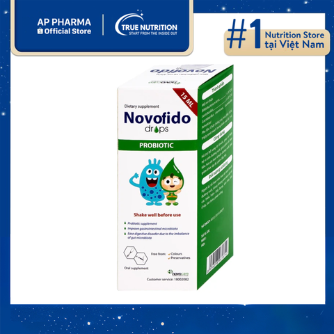  Novofido Drops 15ml: Hỗ trợ cân bằng vi sinh, tăng cường tiêu hóa khỏe mạnh 