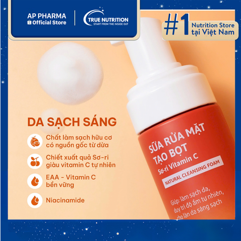  Sữa Rửa Mặt Tạo Bọt Sơ Ri Vitamin C: Làm Sạch Tối Ưu, Da Tươi Trẻ! 