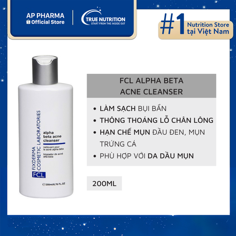  Sữa Rửa Mặt Fixderma FCL: Làm Sạch Da, Ngăn Ngừa Mụn Tốt Hơn 