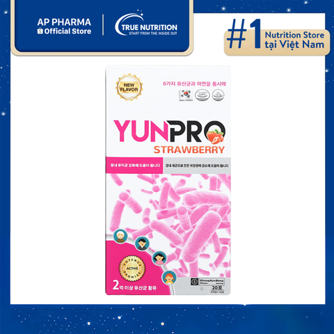  Men vi sinh Yunpro Strawberry: Giải Pháp Vàng Cho Sức Khỏe Tiêu Hóa! 
