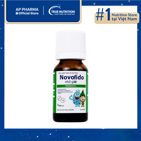  Novofido Drops 15ml: Hỗ trợ cân bằng vi sinh, tăng cường tiêu hóa khỏe mạnh 