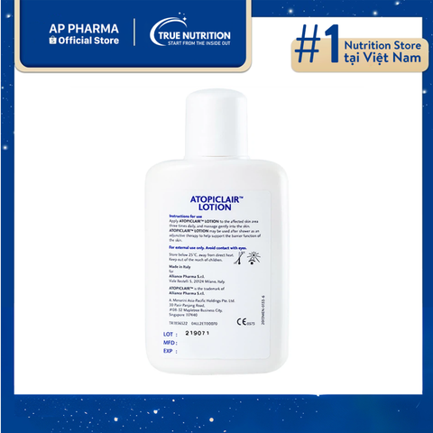 Atopiclair Lotion - Sữa Dưỡng Ẩm Tái Tạo Da Mềm Mại, Khỏe Mạnh! 
