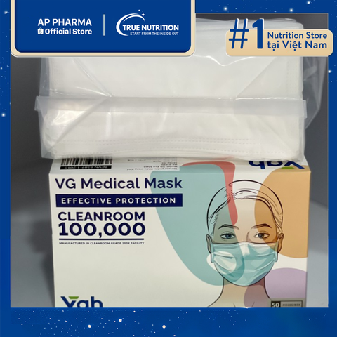  Khẩu trang y tế VG Medical Mask: Lọc bụi, ngừa vi khuẩn, bảo vệ tối ưu 