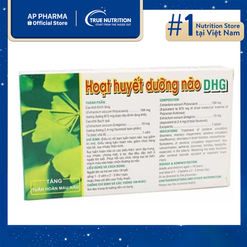  Hoạt Huyết Dưỡng Não DHG: Giải Pháp Tăng Cường Sức Khỏe Não Bộ 