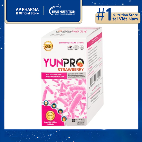 Men vi sinh Yunpro Strawberry: Giải Pháp Vàng Cho Sức Khỏe Tiêu Hóa! 