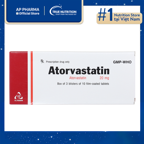  Thuốc Atorvastatin 20 mg là thuốc gì? Thành phần và lưu ý cách sử dụng 