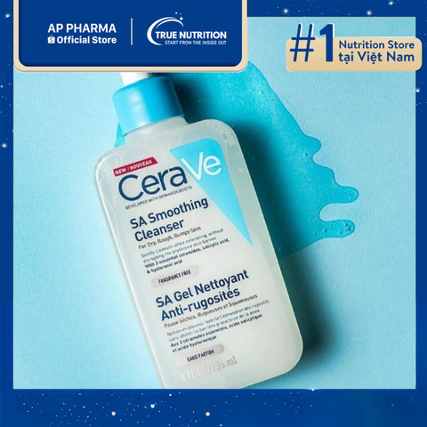  Sữa rửa mặt CeraVe SA Smoothing Cleanser: Làm sạch và dịu da! 