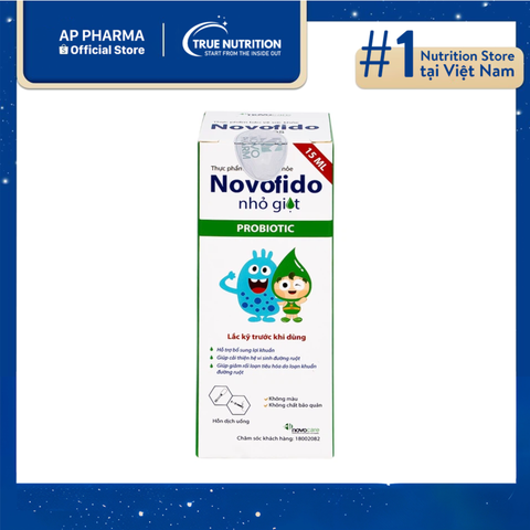  Novofido Drops 15ml: Hỗ trợ cân bằng vi sinh, tăng cường tiêu hóa khỏe mạnh 
