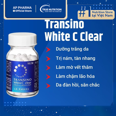  Transino White C Clear 120 viên – Bí quyết cho làn da sáng mịn tự nhiên 