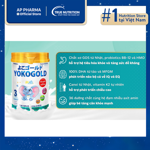 Sữa Vinamilk Yoko Gold 3: Sữa Bột Đầu Tay Cho Trí Não Và Tiêu Hóa Của Trẻ 