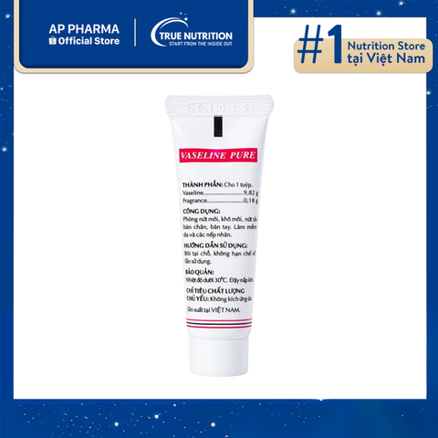  Tuýp Vaseline Dưỡng Môi - Vaseline Pure OPC: Ngăn Ngừa Khô Nẻ 