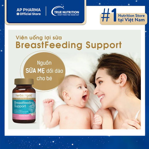  Viên Uống Lợi Sữa Herbs of Gold Breastfeeding Support: Tăng Cường Sữa Mẹ Tự Nhiên 