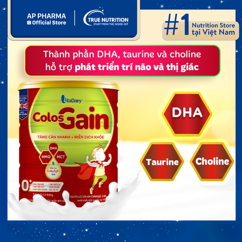  Sữa Colos Gain 0+: Dinh Dưỡng Giúp Trẻ Phát Triển Cao Lớn Từng Ngày 