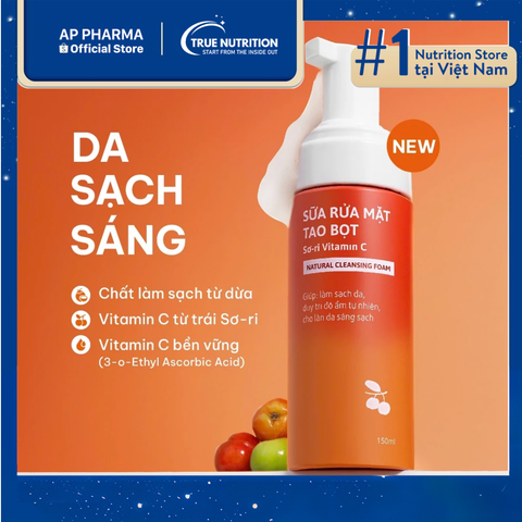  Sữa Rửa Mặt Tạo Bọt Sơ Ri Vitamin C: Làm Sạch Tối Ưu, Da Tươi Trẻ! 
